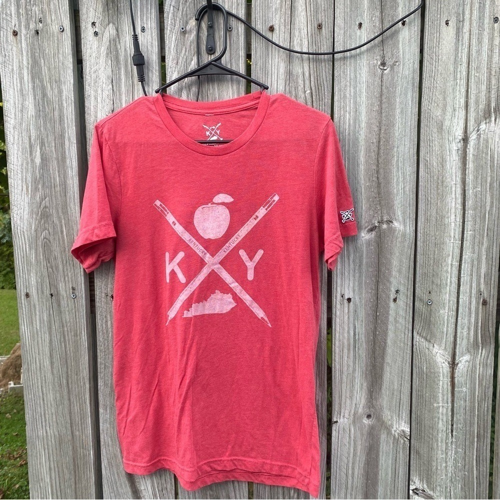 Shop Local Kentucky Graphic Tee Red Apple‎ Pencil KY State Shirt